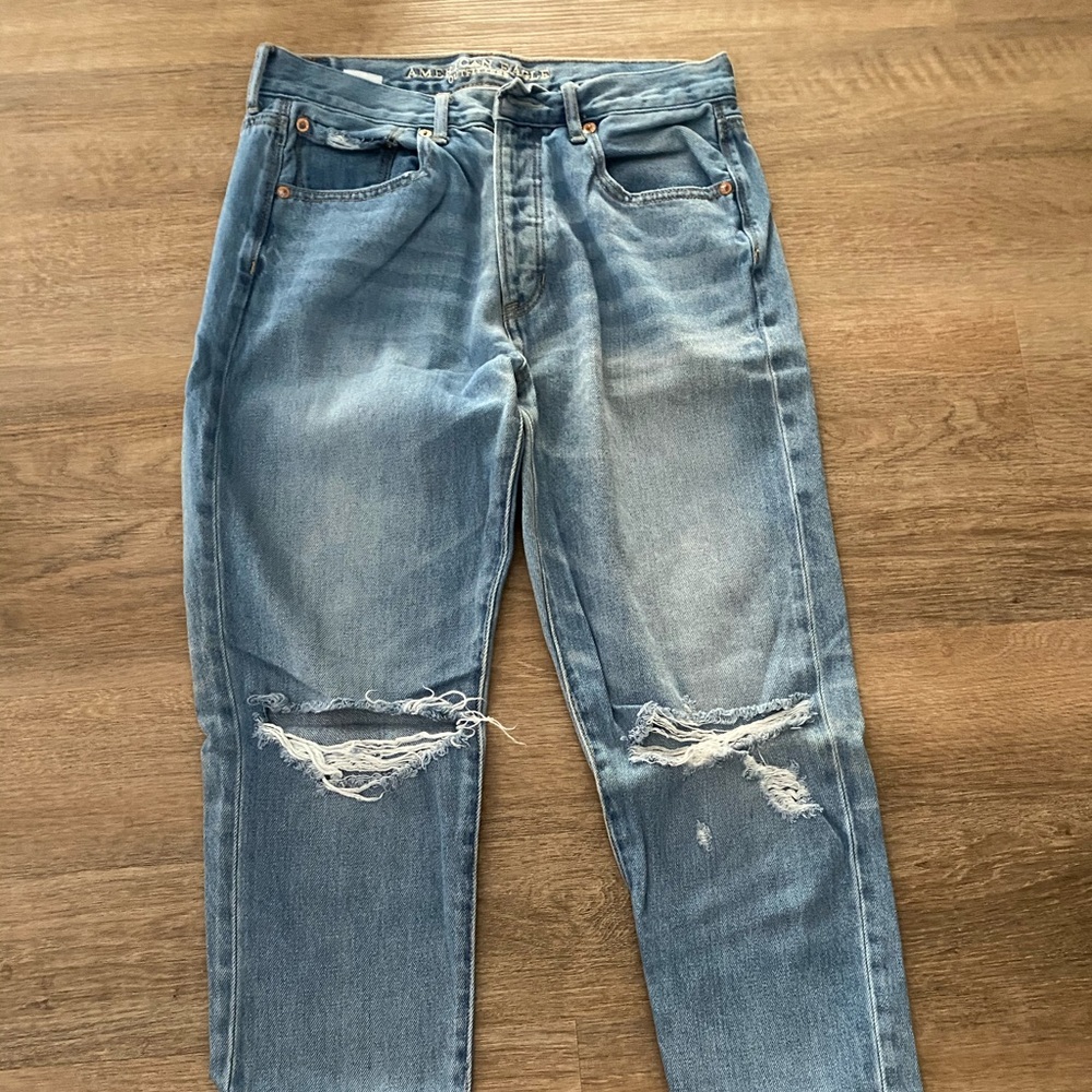 AE high rise girlfriend denim